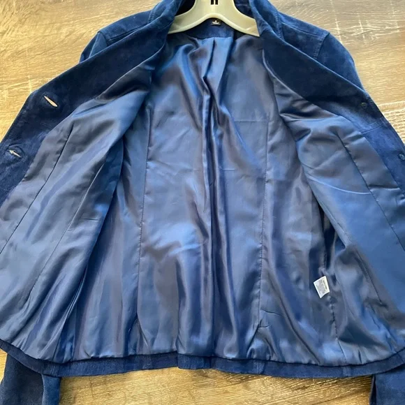 Chadwicks Blue Suede Blazer- Sz 6 - Picture 4 of 8